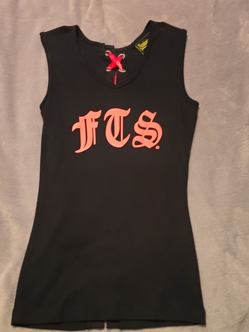 FTS Black Fitted Tank Top, Size M